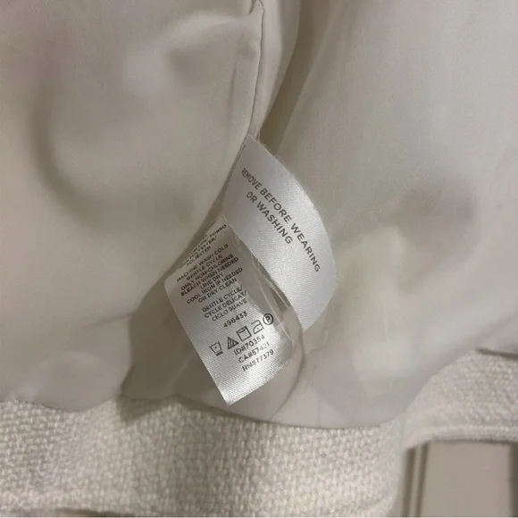 Ann Taylor Cream Textured Leather Jacket - Picture 8 of 9